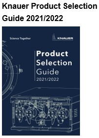 Knauer Product selection guide 2021